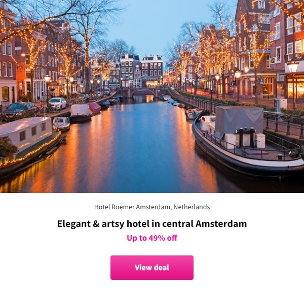 Elegant & artsy hotel in central Amsterdam