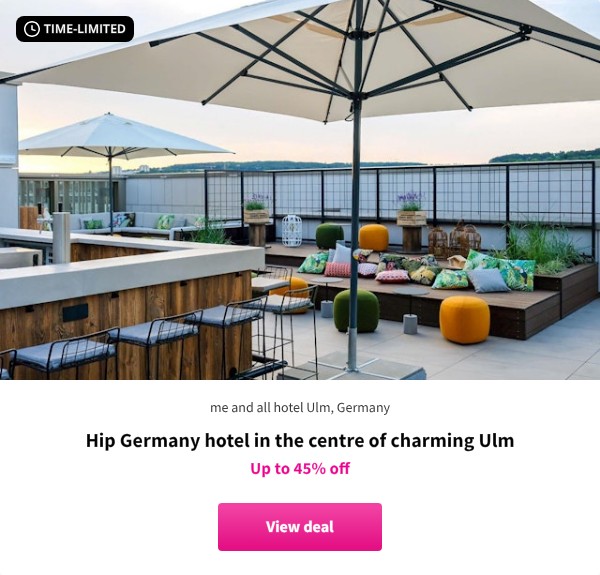 Hip Germany hotel in the centre of charming Ulm