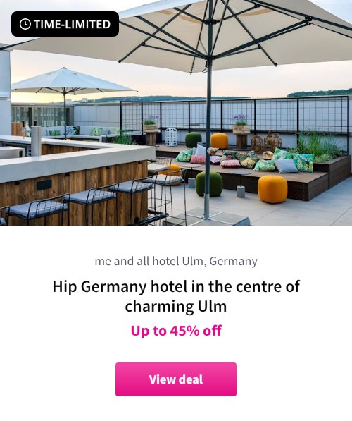 Hip Germany hotel in the centre of charming Ulm
