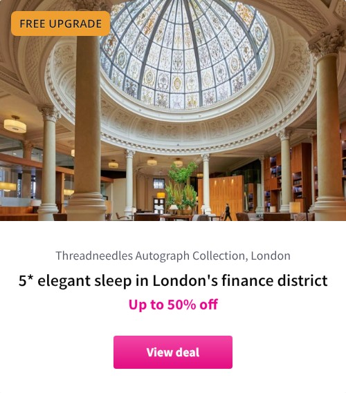 5* elegant sleep in London&#x27;s finance district