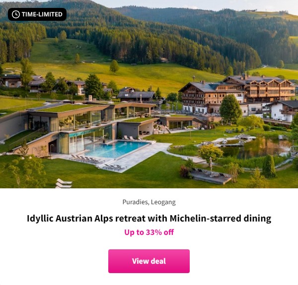 Idyllic Austrian Alps retreat with Michelin-starred dining