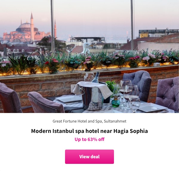 Modern Istanbul spa hotel near Hagia Sophia