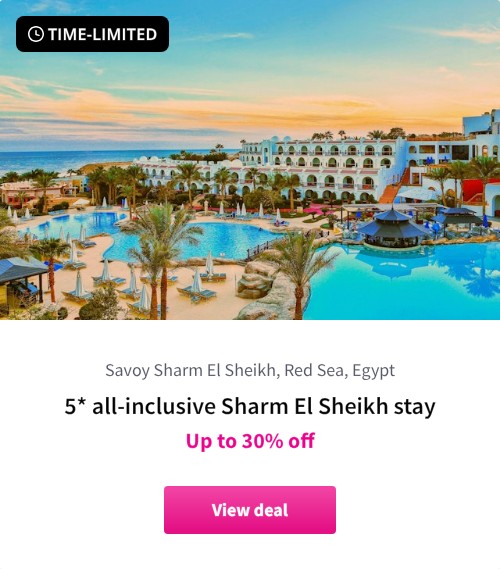 5* all-inclusive Sharm El Sheikh stay