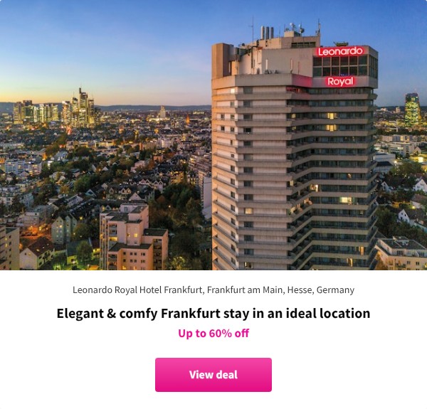 Elegant & comfy Frankfurt stay in an ideal location