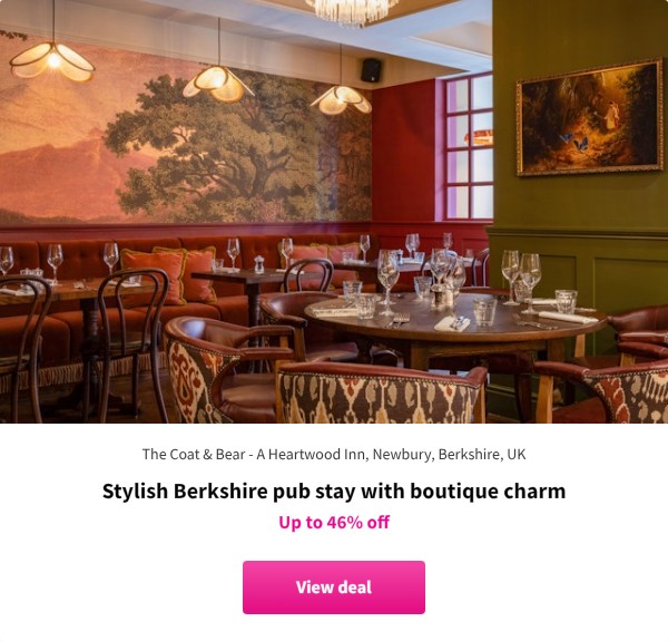 Stylish Berkshire pub stay with boutique charm