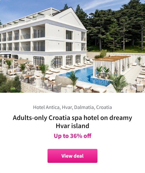 Adults-only Croatia spa hotel on dreamy Hvar island