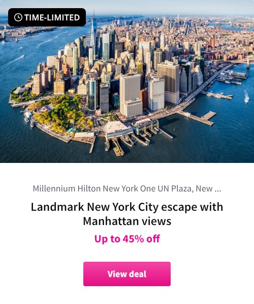 Landmark New York City escape with Manhattan views