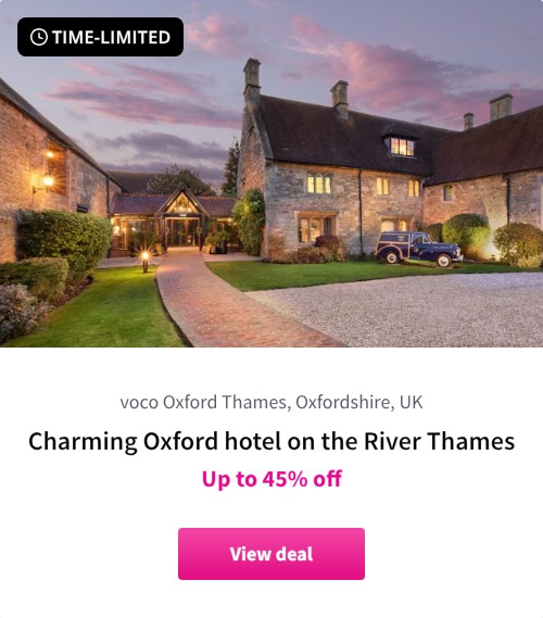 Charming Oxford hotel on the River Thames