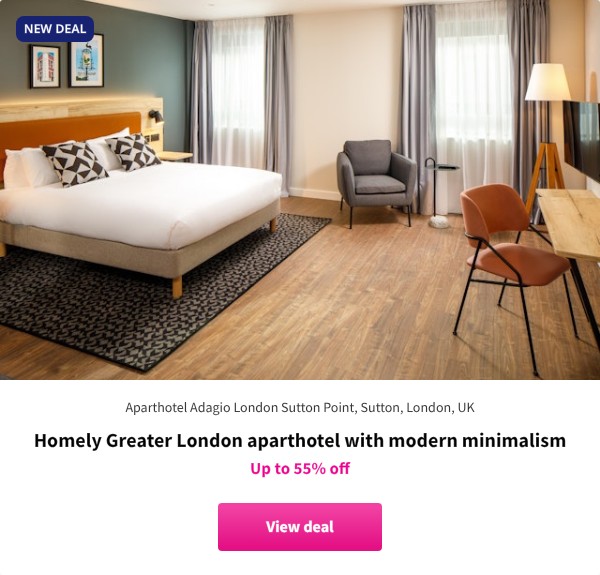 Homely Greater London aparthotel with modern minimalism