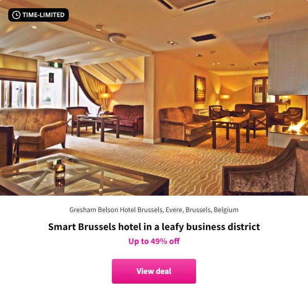 Smart Brussels hotel in a leafy business district
