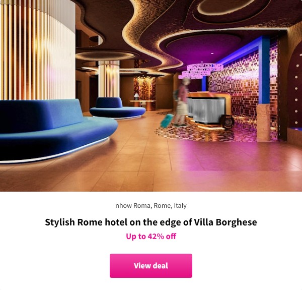 Stylish Rome hotel on the edge of Villa Borghese