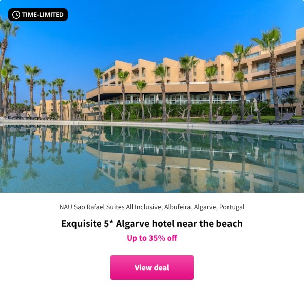 Exquisite 5* Algarve hotel near the beach