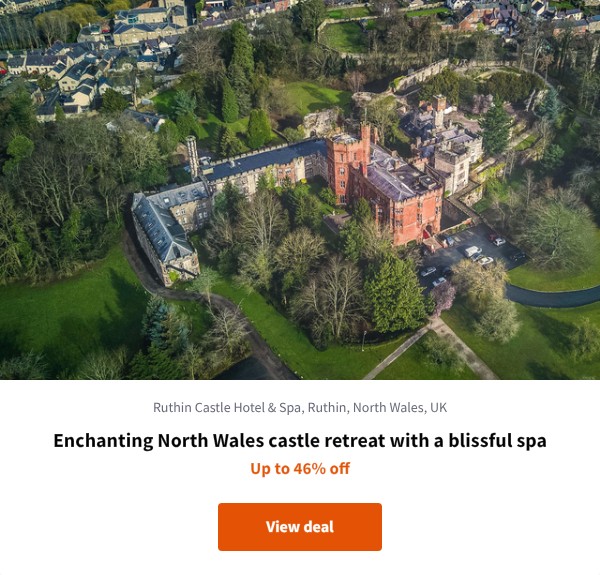 Enchanting North Wales castle retreat with a blissful spa