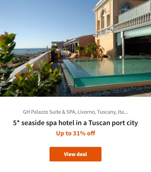 5* seaside spa hotel in a Tuscan port city