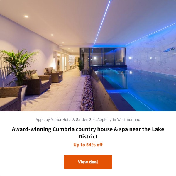 Award-winning Cumbria country house & spa near the Lake District