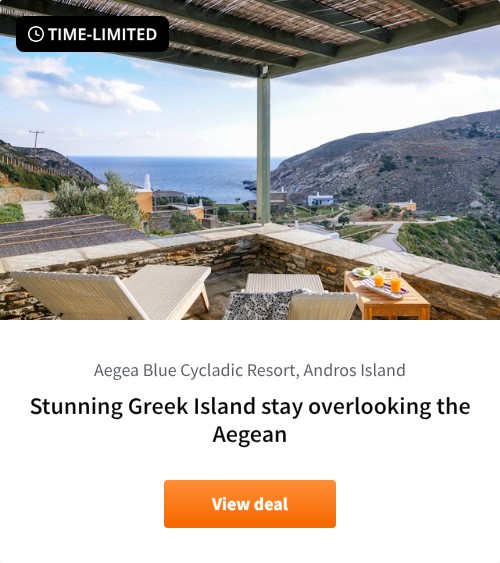 Stunning Greek Island stay overlooking the Aegean