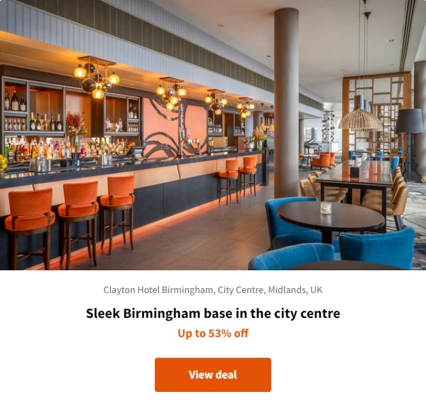Sleek Birmingham base in the city centre