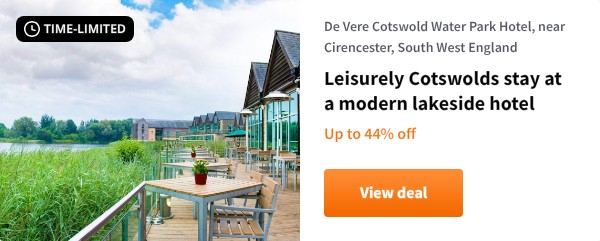 Leisurely Cotswolds stay at a modern lakeside hotel