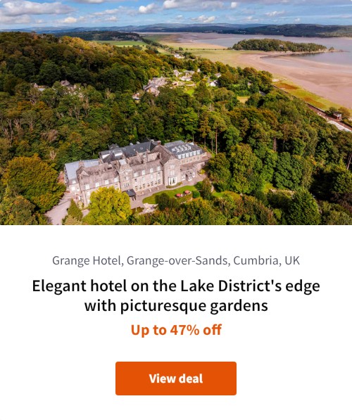 Elegant hotel on the Lake District's edge with picturesque gardens