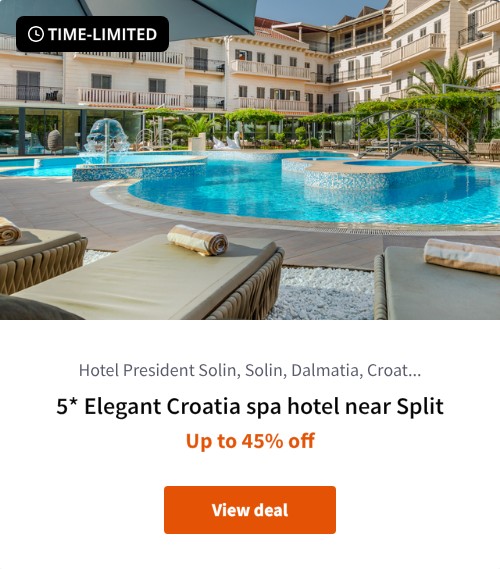 5* Elegant Croatia spa hotel near Split