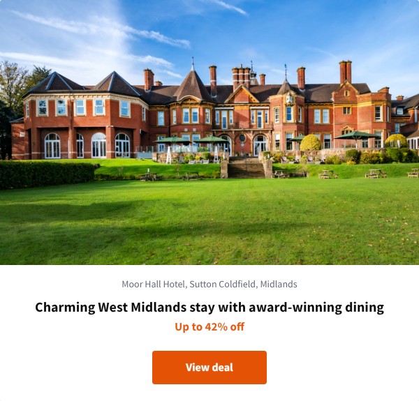 Charming West Midlands stay with award-winning dining