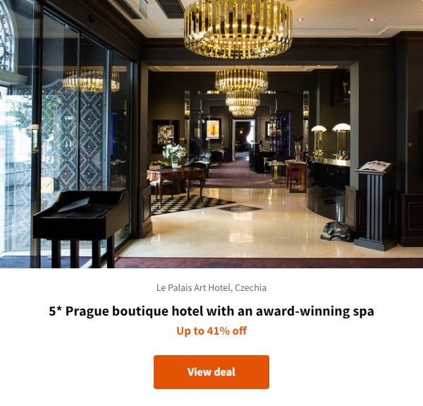 5* Prague boutique hotel with an award-winning spa