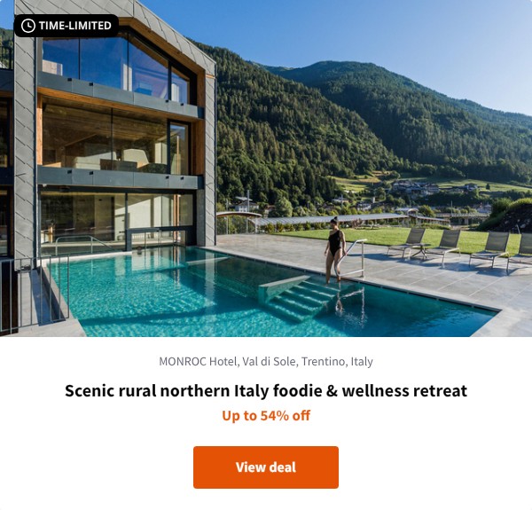 Scenic rural northern Italy foodie & wellness retreat
