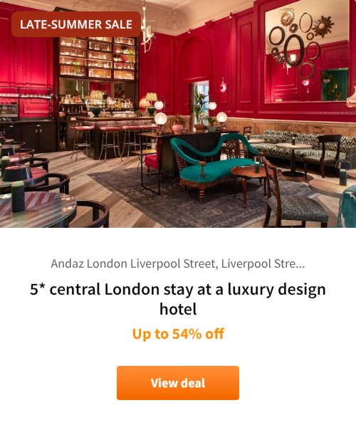 5* luxury stay at a central London design hotel