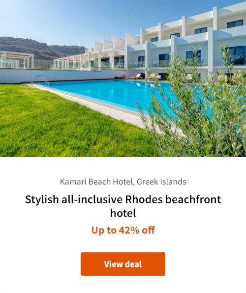 Stylish all-inclusive Rhodes beachfront hotel