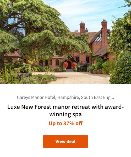 Luxe New Forest manor retreat with award-winning spa