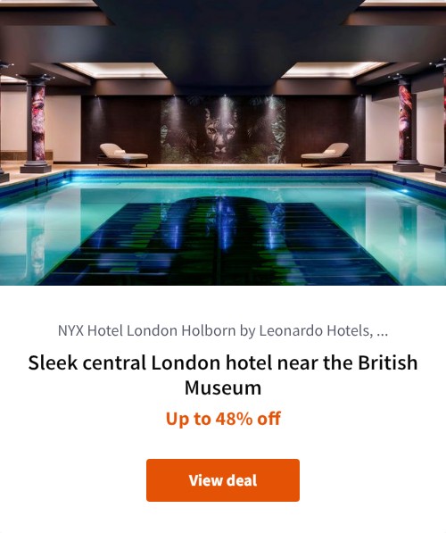 Sleek central London hotel near the British Museum