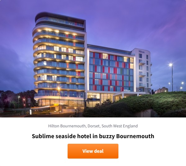 Sublime seaside hotel in buzzy Bournemouth