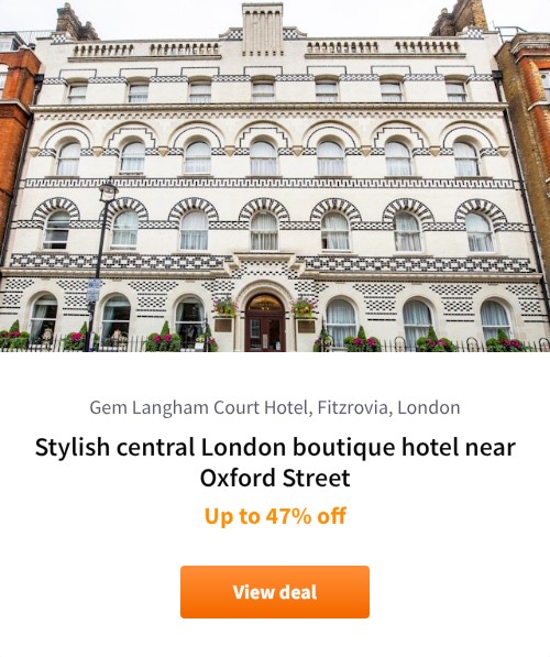Stylish central London boutique hotel near Oxford Street