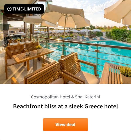 Beachfront bliss at a sleek Greece hotel