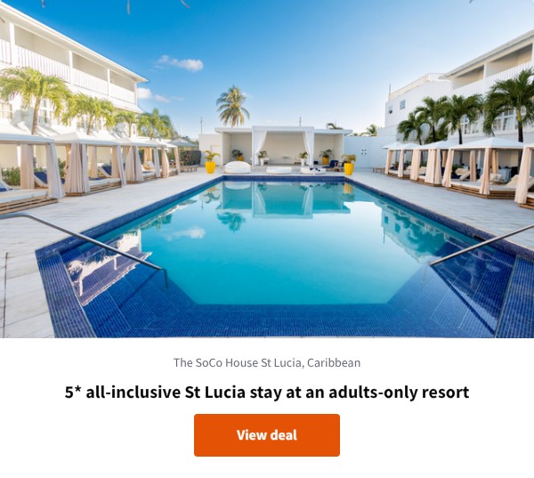 5* all-inclusive St Lucia stay at an adults-only resort