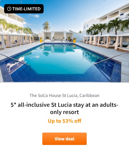 5* all-inclusive St Lucia stay at an adults-only resort