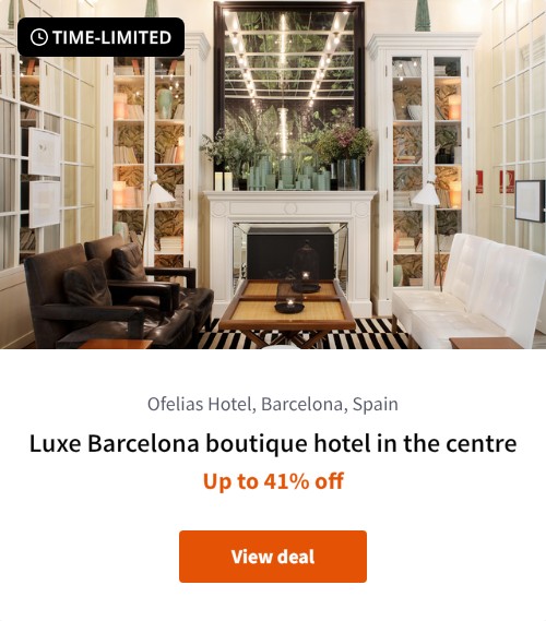 Luxe Barcelona boutique hotel in the centre