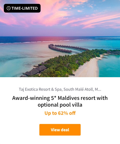 Award-winning 5* Maldives resort with optional pool villa