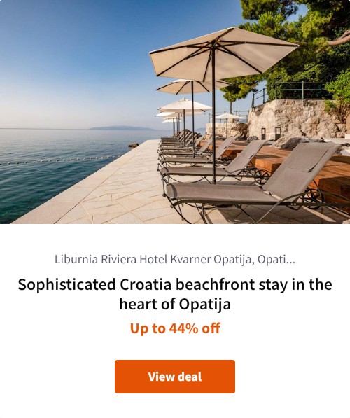 Sophisticated Croatia beachfront stay in the heart of Opatija