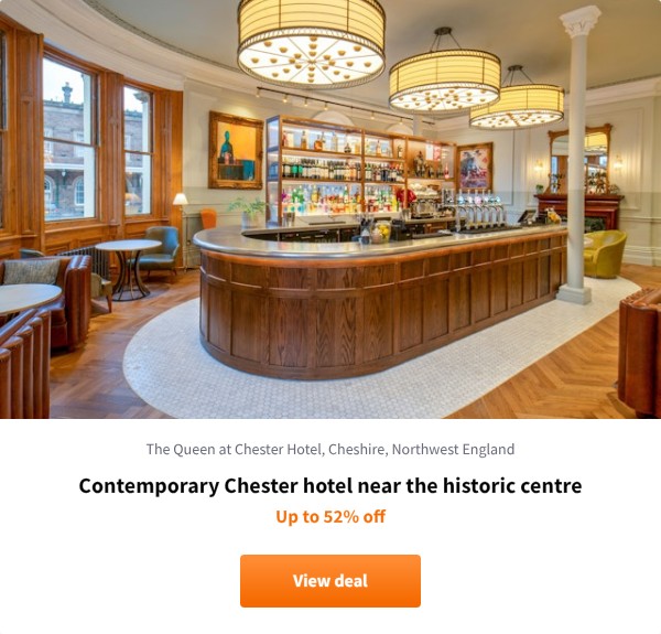 Contemporary Chester hotel near the historic centre