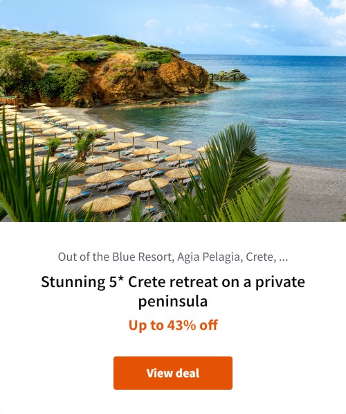 Stunning 5* Crete retreat on a private peninsula