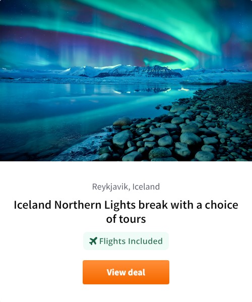 Bucket-list Iceland break with Northern Lights &amp; unforgettable tours - Flexible holiday