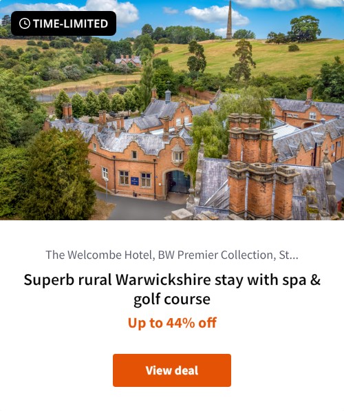 Superb rural Warwickshire stay with spa &amp; golf course