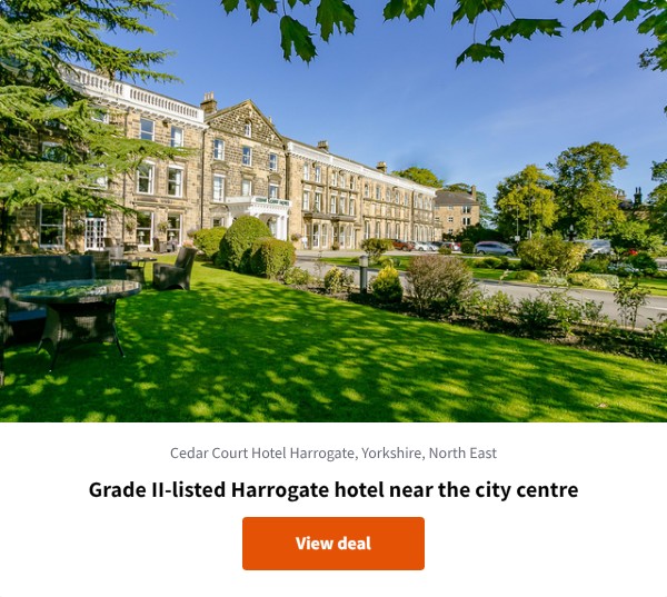 Grade II-listed Harrogate hotel near the city centre