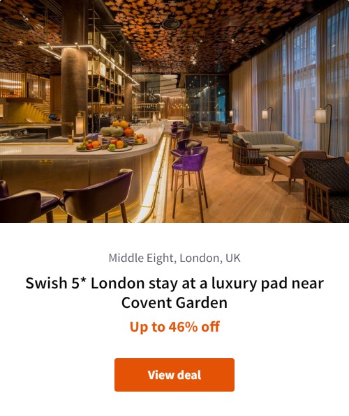 Swish 5* London stay at a luxury pad near Covent Garden