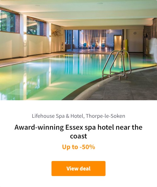 Award-winning Essex spa hotel near the coast