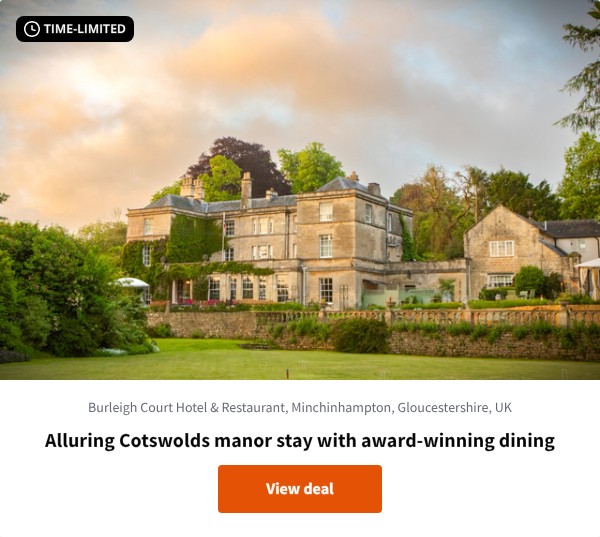 Alluring Cotswolds manor stay with award-winning dining