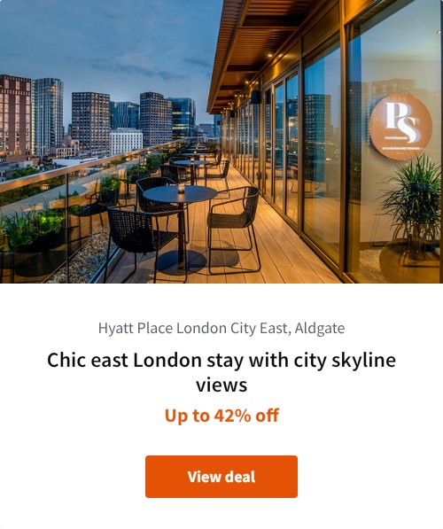 Chic east London stay with city skyline views