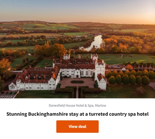 Stunning Buckinghamshire stay at a turreted country spa hotel
