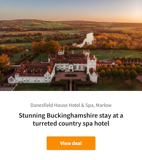 Stunning Buckinghamshire stay at a turreted country spa hotel